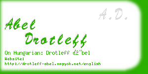 abel drotleff business card